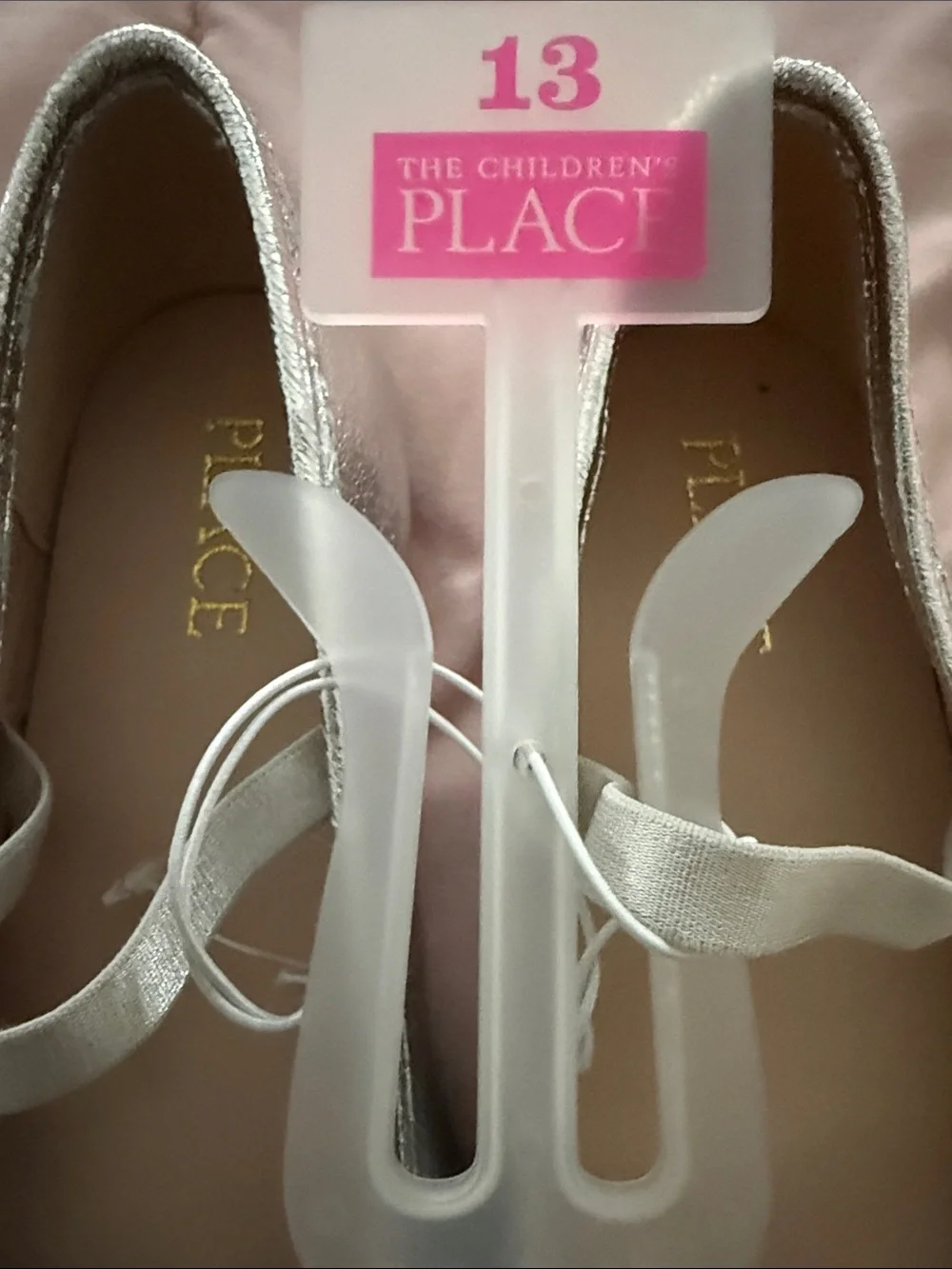 Girls Bow Ballet Flats - Metallic